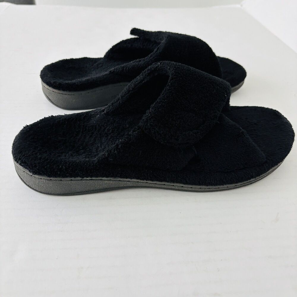 Vionic Relax II Women’s Size 8 Black Orthotic Sandal Slipper Lounge Grandmacore